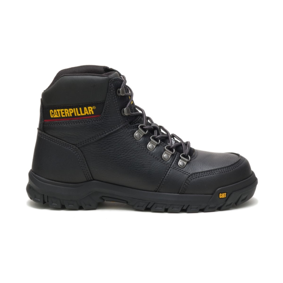 Contorno Masculino Preto Biqueira De Aço Bota De Trabalho Sapato De Gato