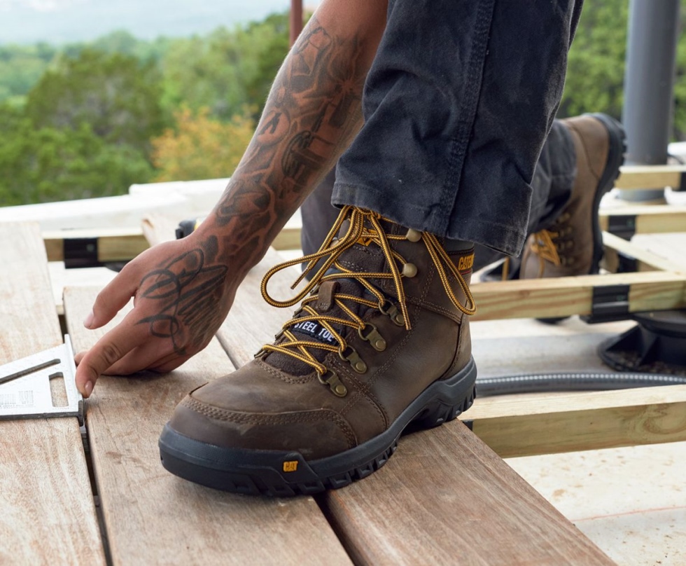 Contorno Masculino Preto Biqueira De Aço Bota De Trabalho Sapato De Gato