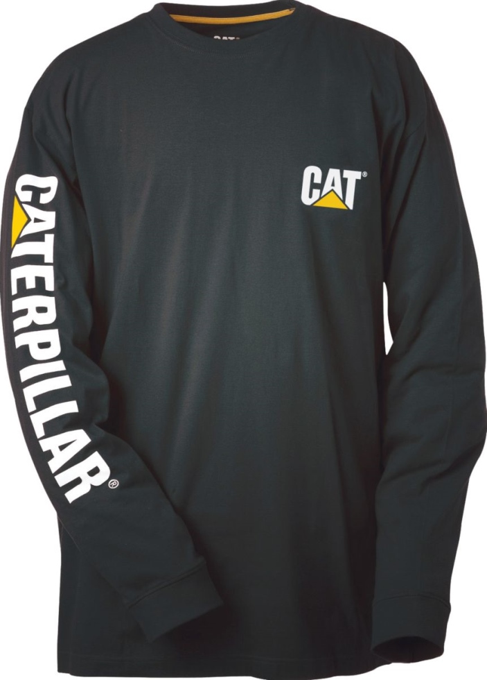 Gato Calçados Marca Registrada Dos Homens Negros Camiseta Manga Longa