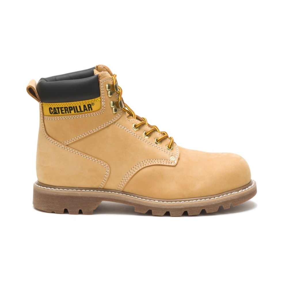 Bota De Trabalho De Biqueira De Aço Masculina Nobuck Mel Nobuck Para Gatos