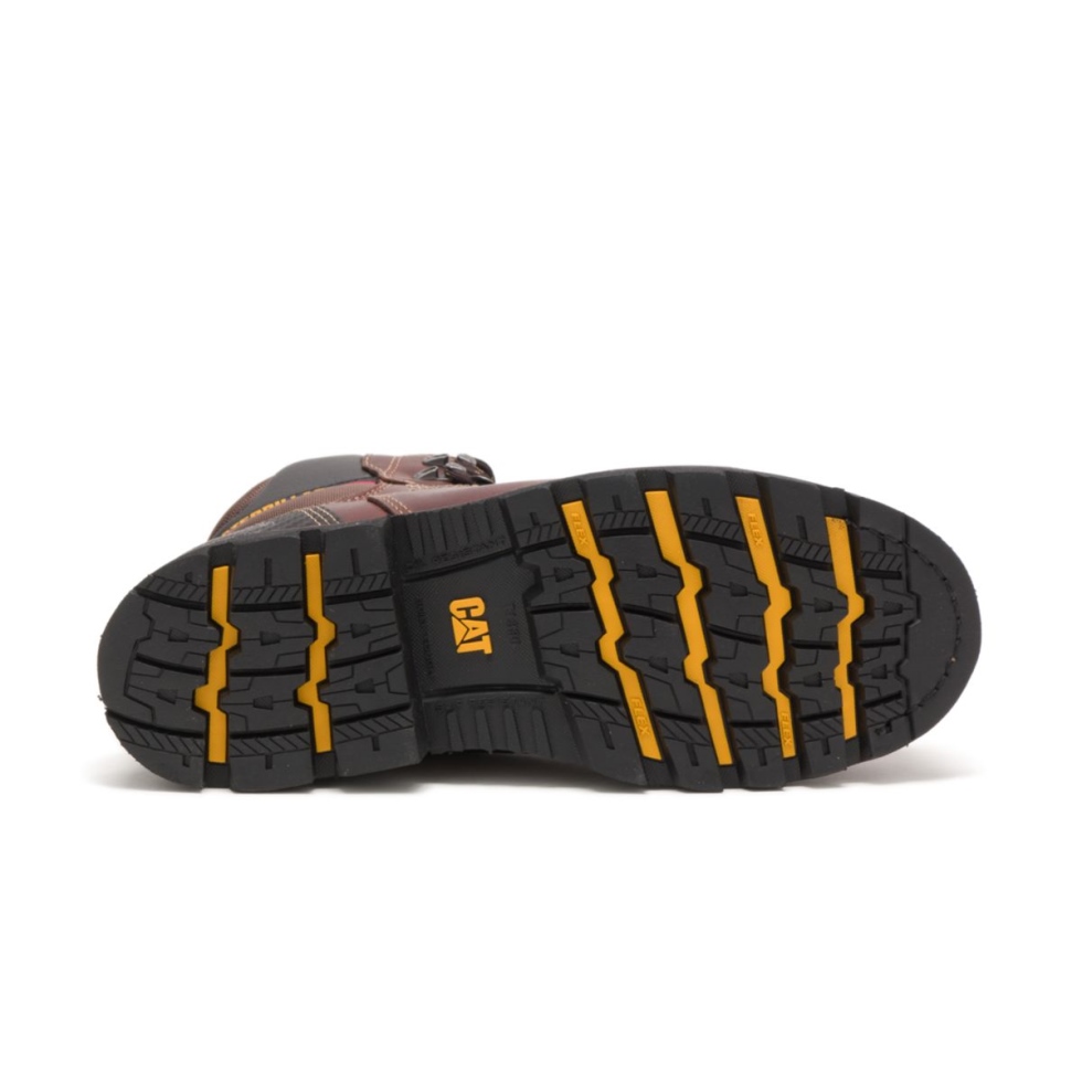 Bota De Trabalho Para Homem Do Alaska 2.0 Biqueira De Aço Para Calçados De Gato Marrom