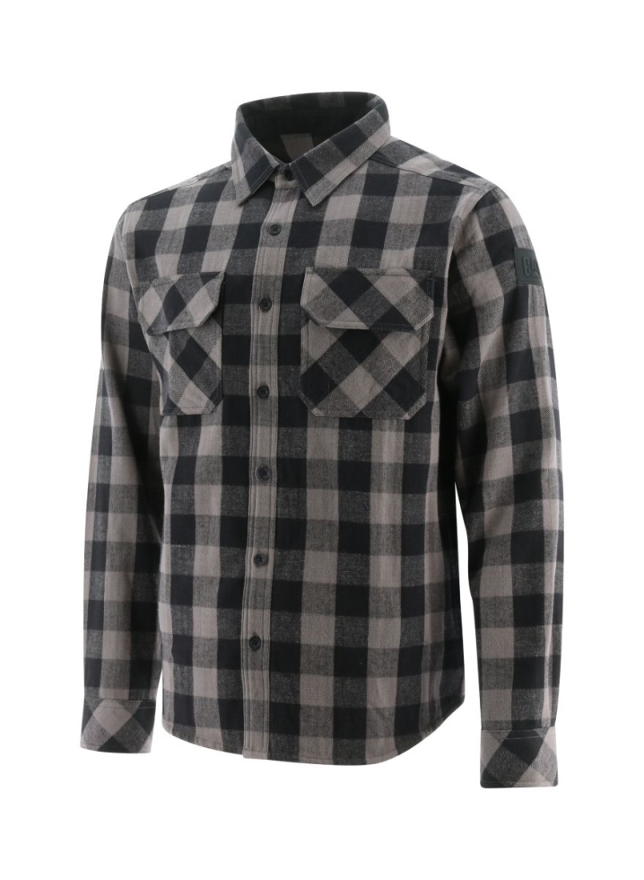 Gato Calçados Masculino Buffalo Check Camisa Pesada Preta