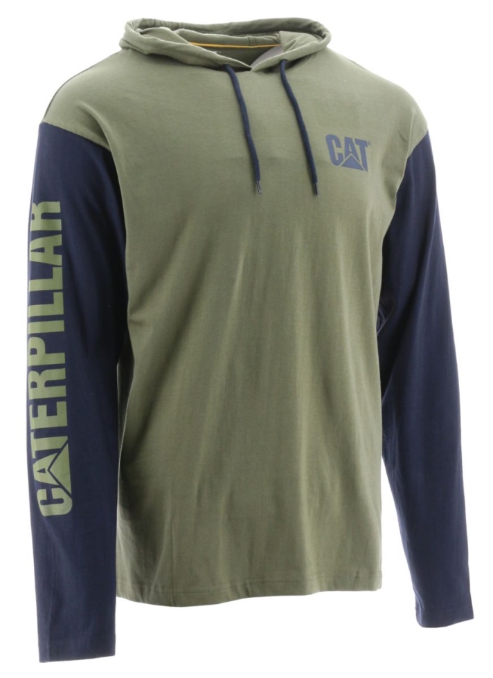 Gato Calçado Masculino Upf Com Capuz Banner Manga Longa Camiseta Verde