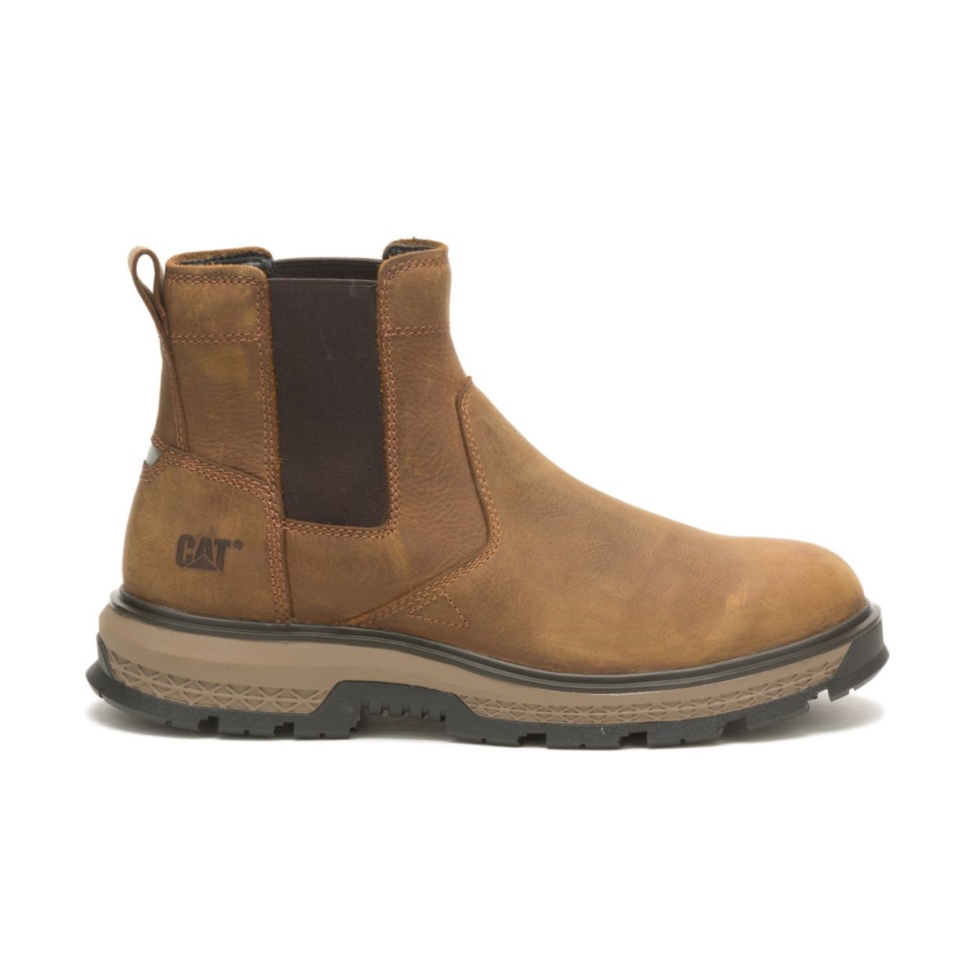 Gato Calçado Pirâmide Exposição Masculina Chelsea Work Boot