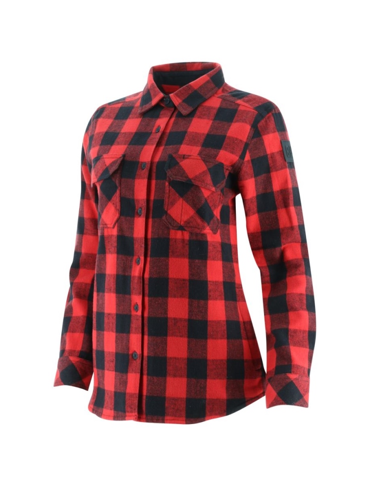 Gato Calçados Vermelho Feminino Búfalo Xadrez Camisa Pesada